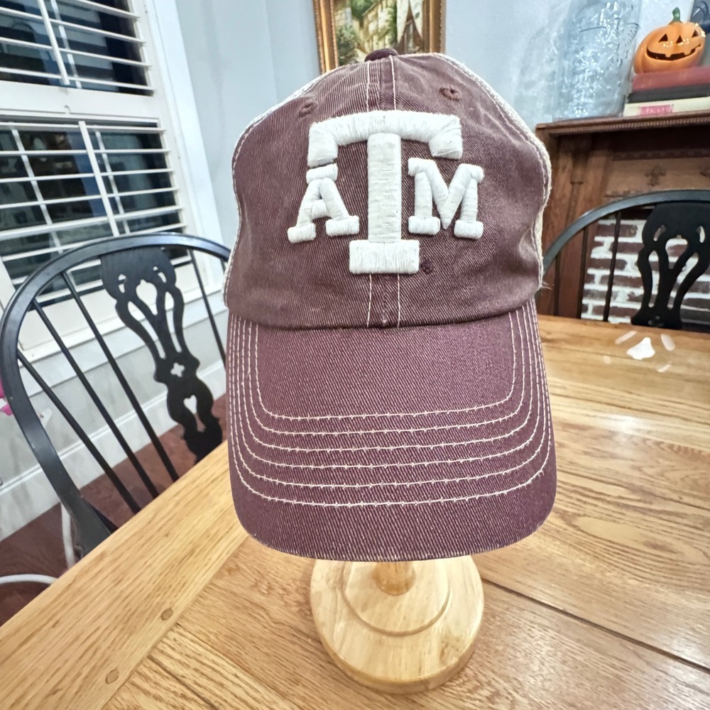 Top of the World Texas A&M Aggies Trucker Hat Maroon Tan Mesh Adjustable Cap